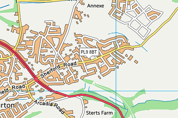 PL9 8BT map - OS VectorMap District (Ordnance Survey)