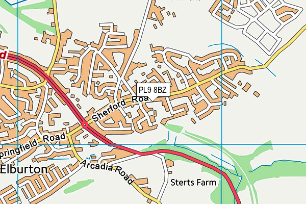 PL9 8BZ map - OS VectorMap District (Ordnance Survey)