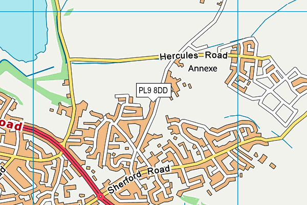 PL9 8DD map - OS VectorMap District (Ordnance Survey)