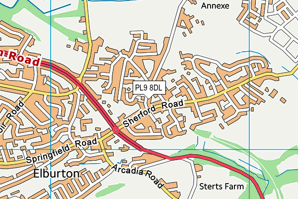 PL9 8DL map - OS VectorMap District (Ordnance Survey)