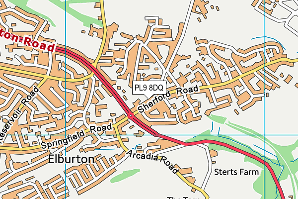 PL9 8DQ map - OS VectorMap District (Ordnance Survey)