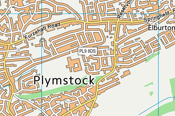 PL9 8DS map - OS VectorMap District (Ordnance Survey)