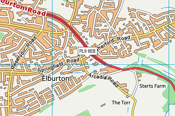 PL9 8EB map - OS VectorMap District (Ordnance Survey)