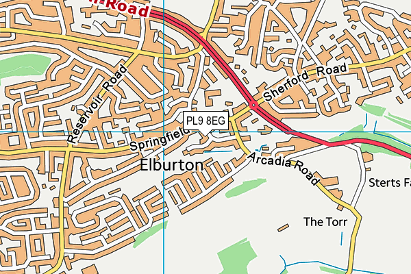 PL9 8EG map - OS VectorMap District (Ordnance Survey)