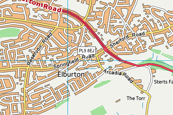 PL9 8EJ map - OS VectorMap District (Ordnance Survey)