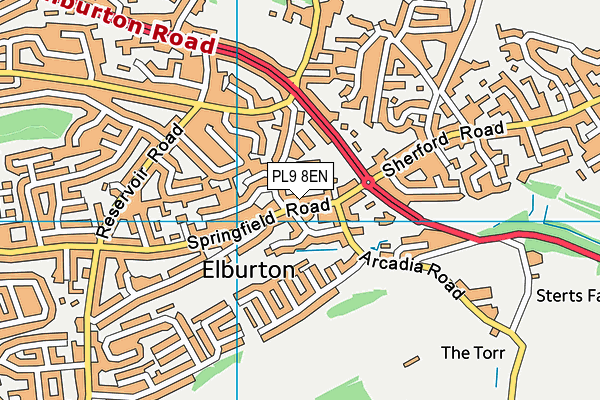 PL9 8EN map - OS VectorMap District (Ordnance Survey)