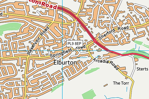 PL9 8EP map - OS VectorMap District (Ordnance Survey)