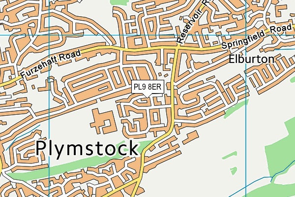 PL9 8ER map - OS VectorMap District (Ordnance Survey)