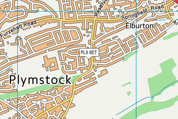 PL9 8ET map - OS VectorMap District (Ordnance Survey)