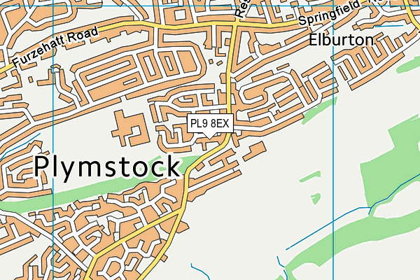 PL9 8EX map - OS VectorMap District (Ordnance Survey)