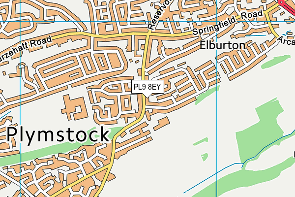 PL9 8EY map - OS VectorMap District (Ordnance Survey)