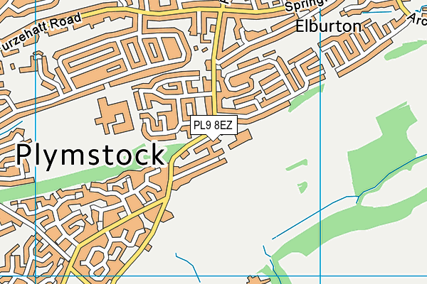 PL9 8EZ map - OS VectorMap District (Ordnance Survey)