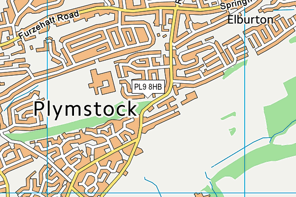 PL9 8HB map - OS VectorMap District (Ordnance Survey)