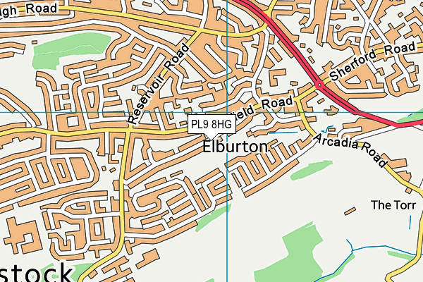 PL9 8HG map - OS VectorMap District (Ordnance Survey)