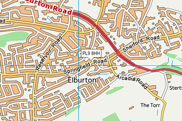 PL9 8HH map - OS VectorMap District (Ordnance Survey)