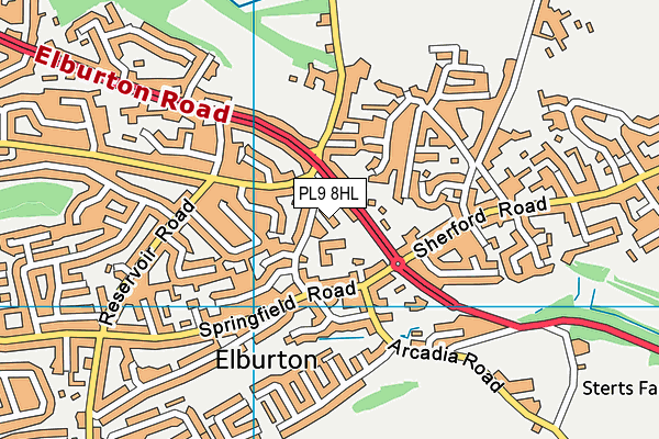 PL9 8HL map - OS VectorMap District (Ordnance Survey)