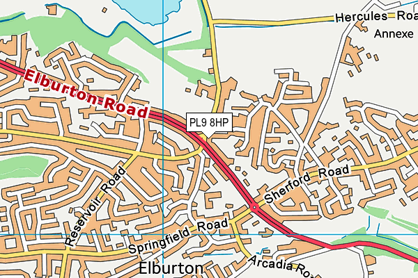 PL9 8HP map - OS VectorMap District (Ordnance Survey)