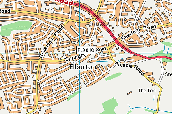 PL9 8HQ map - OS VectorMap District (Ordnance Survey)