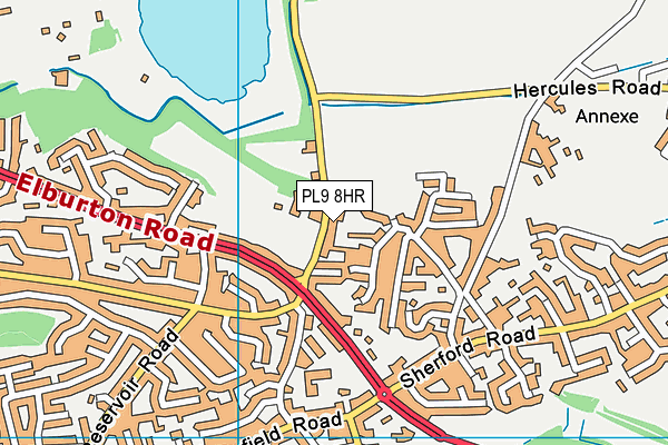 PL9 8HR map - OS VectorMap District (Ordnance Survey)