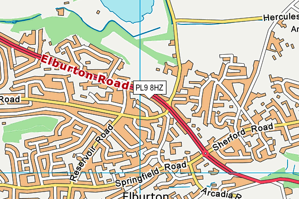 PL9 8HZ map - OS VectorMap District (Ordnance Survey)