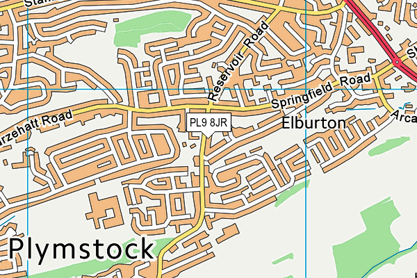 PL9 8JR map - OS VectorMap District (Ordnance Survey)