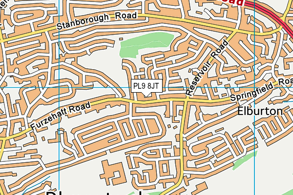 PL9 8JT map - OS VectorMap District (Ordnance Survey)