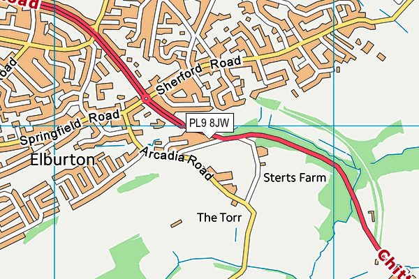 PL9 8JW map - OS VectorMap District (Ordnance Survey)