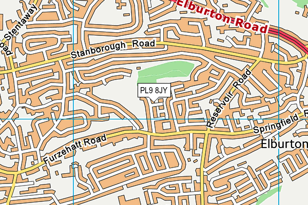 PL9 8JY map - OS VectorMap District (Ordnance Survey)