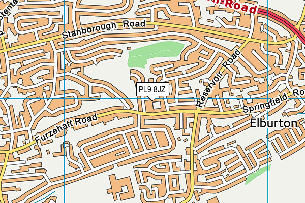 PL9 8JZ map - OS VectorMap District (Ordnance Survey)