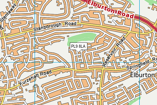 PL9 8LA map - OS VectorMap District (Ordnance Survey)