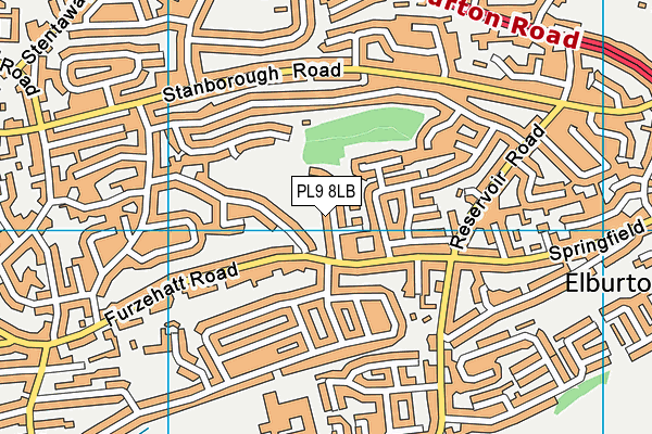 PL9 8LB map - OS VectorMap District (Ordnance Survey)