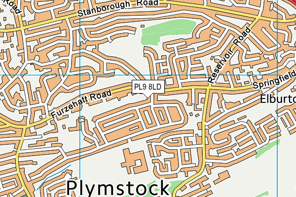 PL9 8LD map - OS VectorMap District (Ordnance Survey)