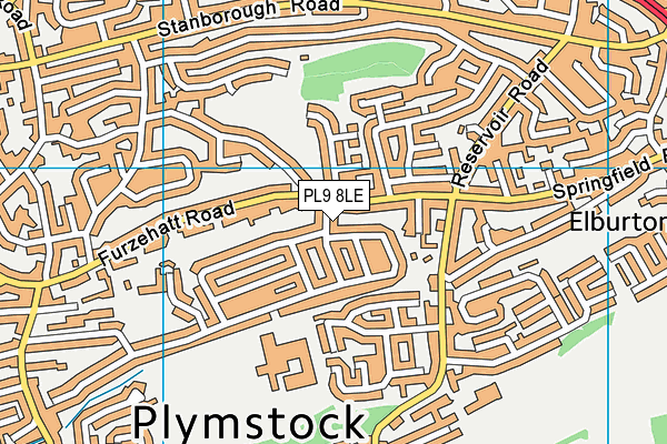 PL9 8LE map - OS VectorMap District (Ordnance Survey)