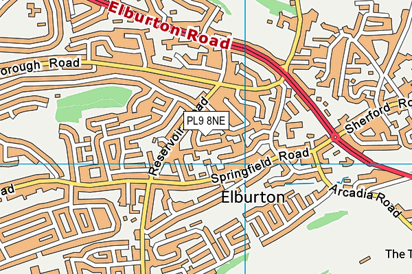 PL9 8NE map - OS VectorMap District (Ordnance Survey)