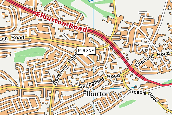 PL9 8NF map - OS VectorMap District (Ordnance Survey)