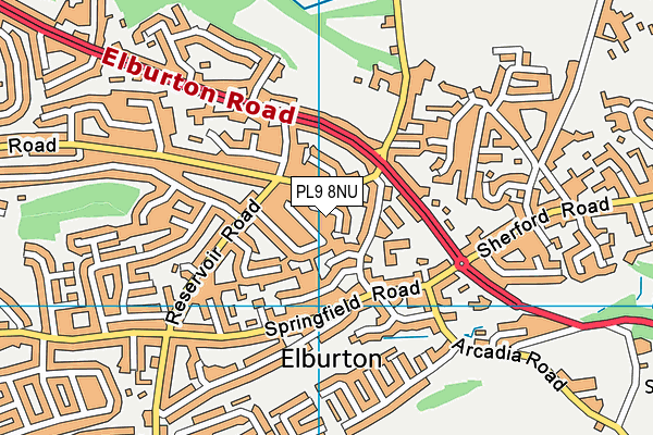 PL9 8NU map - OS VectorMap District (Ordnance Survey)