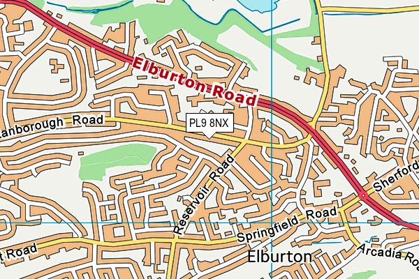 PL9 8NX map - OS VectorMap District (Ordnance Survey)