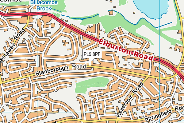 PL9 8PF map - OS VectorMap District (Ordnance Survey)