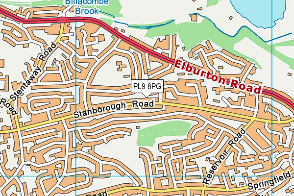 PL9 8PG map - OS VectorMap District (Ordnance Survey)