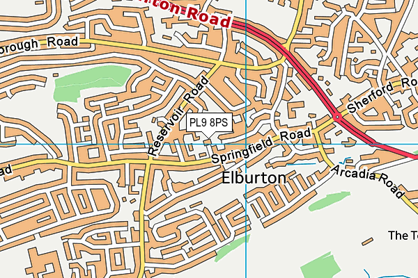 PL9 8PS map - OS VectorMap District (Ordnance Survey)