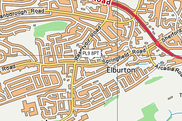 PL9 8PT map - OS VectorMap District (Ordnance Survey)