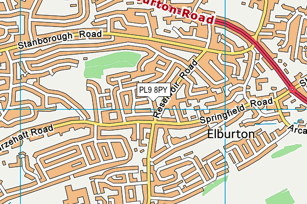 PL9 8PY map - OS VectorMap District (Ordnance Survey)