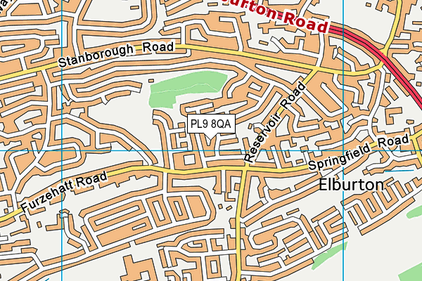 PL9 8QA map - OS VectorMap District (Ordnance Survey)