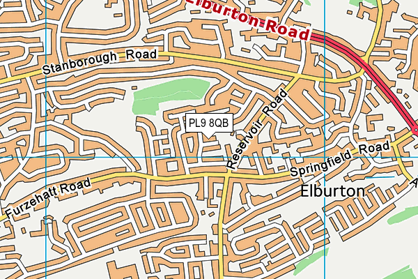 PL9 8QB map - OS VectorMap District (Ordnance Survey)