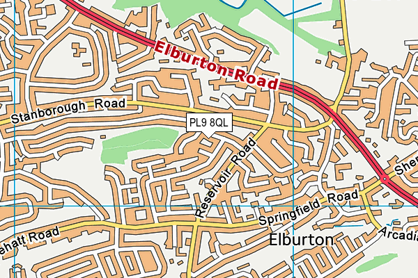 PL9 8QL map - OS VectorMap District (Ordnance Survey)