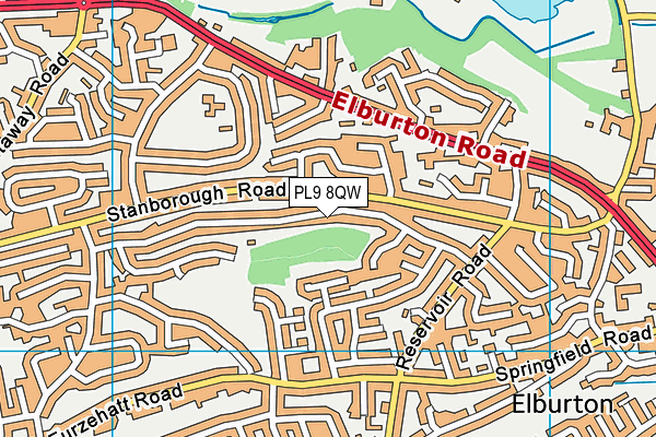 PL9 8QW map - OS VectorMap District (Ordnance Survey)