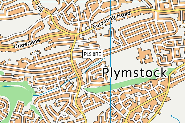 PL9 8RE map - OS VectorMap District (Ordnance Survey)