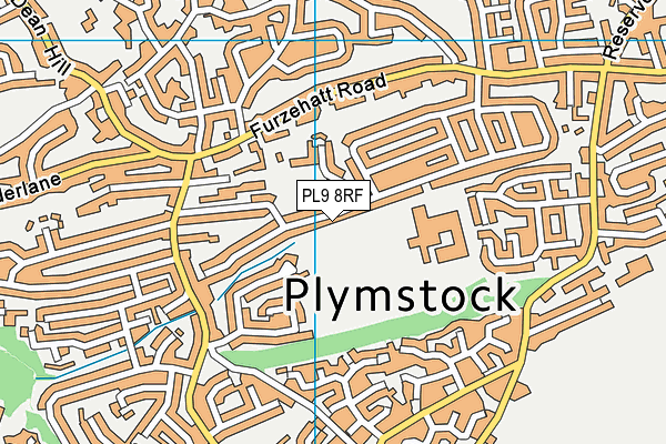 PL9 8RF map - OS VectorMap District (Ordnance Survey)