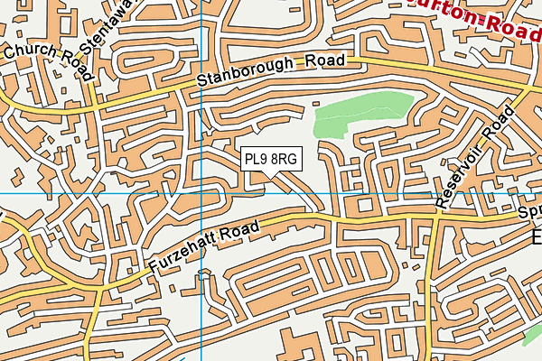 PL9 8RG map - OS VectorMap District (Ordnance Survey)