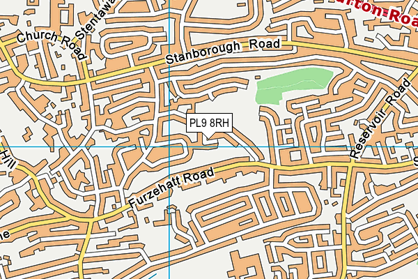 PL9 8RH map - OS VectorMap District (Ordnance Survey)